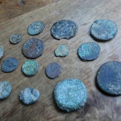 lots x 15 monnaie romaines antique a d&eacute;finir