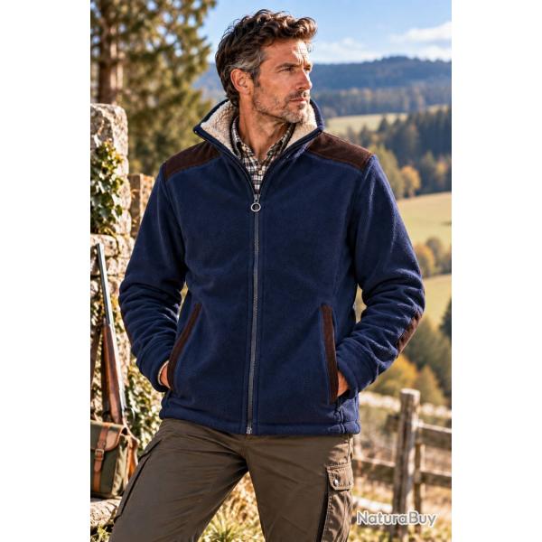 VESTE POLAIRE FAVERSHAM HOMME  BLEU MARINE