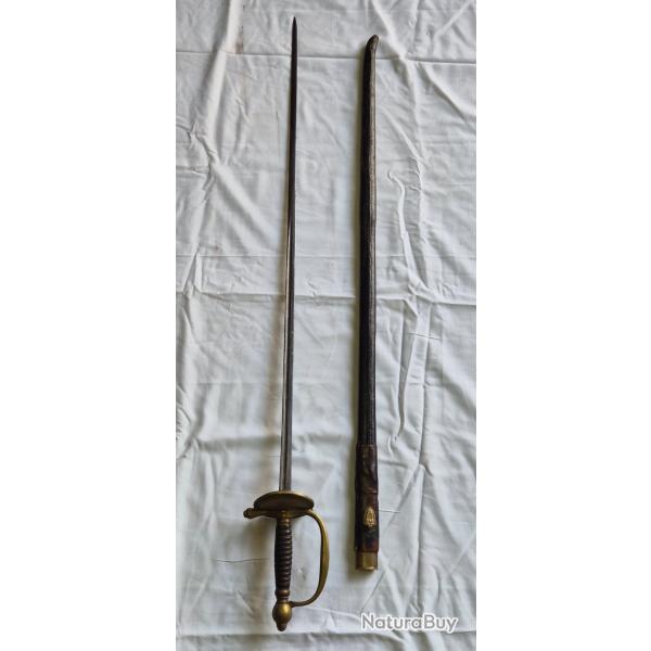 EPEE A DU XIX eme SIECLE AVEC SON FOURREAU n10