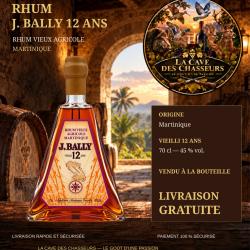 Rhum J Bally 12 ans vieux rhum agricole de Martinique 45&deg; 70cl livraison gratuite rapide