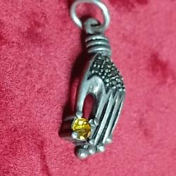 Pendentif vintage en argent noirci   Art D&eacute;co
