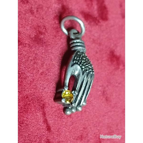 Pendentif vintage en argent noirci   Art D�co