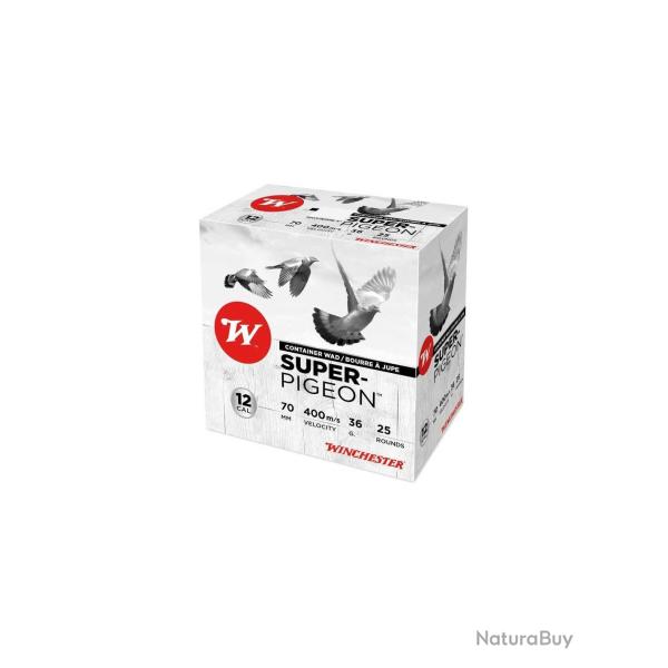 PACK DE 100 CARTOUCHES WINCHESTER SUPER PIGEON CALIBRE 12 - 36G - BJ - PB 5