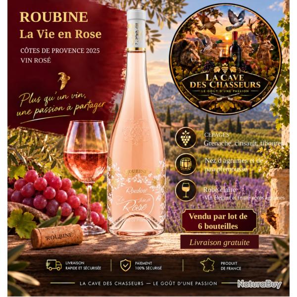 Chateau Roubine "la vie en rose"  aop cotes de Provence bio rose 2025 75cl livraison gratuite