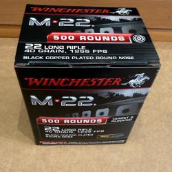 Boite de 500 cartouches winchester M22 cal 22LR