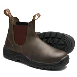 Boots s&eacute;curit&eacute; Chelsea Mixte - #196 Rustic brown - Blundstone - 44 / Marron
