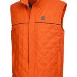 Gilet en loden Homme Prestige - Orange chin&eacute; - Rascher - 48 / Orange