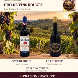 LOT 6 BOUTEILLES 3 BTLE ROI BOEUF 2023 ET 3 BTLE CUVEE "COTE DE BOEUF" 2025