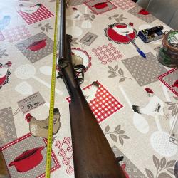 Ancien fusil de chasse li&eacute;geois double canon juxtapos&eacute;s &agrave; chien ,percussion centrale .