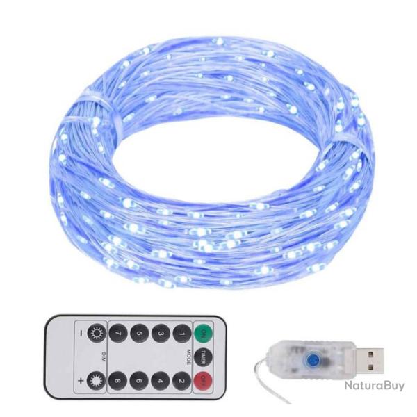 Guirlande LED cuivre bleu 30 m 300 LED 8 modes �clairage