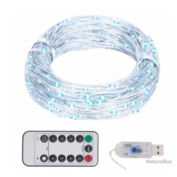 Guirlande LED cuivre blanc froid  30 m 300 LED 8 modes �clairage