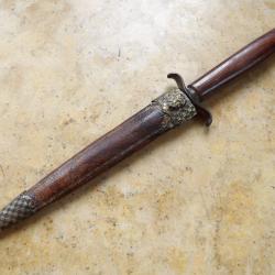 fin stylet dague vertue couteau d&eacute;fense pic couille Napol&eacute;on second Empire XIX&deg; 19&deg;siecle diablotin