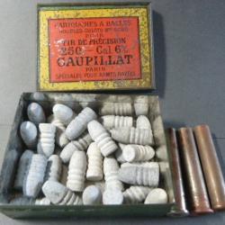 Ancienne boite m&eacute;tal de cartouches &agrave; balles 6 mm GAUPILLAT