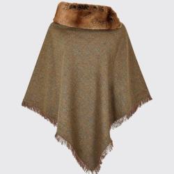 Poncho tweed Silverfir Burren