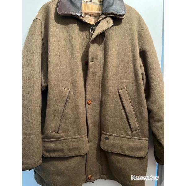Manteau de chasse Le Chameau Gore-Tex XXL - col cuir - tr�s bel �tat