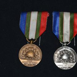 MEDAILLES UNC-UNION NATIONAL DES COMBATTANTS-ANCIENS MILITAIRES 14/18-39/45-INDOCHINE-ALGERIE