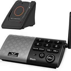 Interphone Sans Fil Audio Bidirectionnel Bouton Appel Soignant Pager Personne Ag&eacute;e