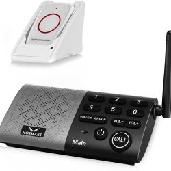 Interphone Sans Fil Audio Bidirectionnel Bouton Appel Soignant Pager Personne Ag&eacute;e