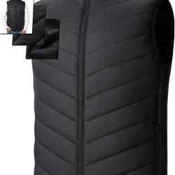 Gilet Sans Manche Veste Hivernale Lavable et Chaude Moto Ski Randonn&eacute;e Camping Taille S