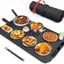 Plaque chauffante pour aliments, R&eacute;chauffeur d'aliments Chauffage sur toute la surface, contr&ocirc;le de