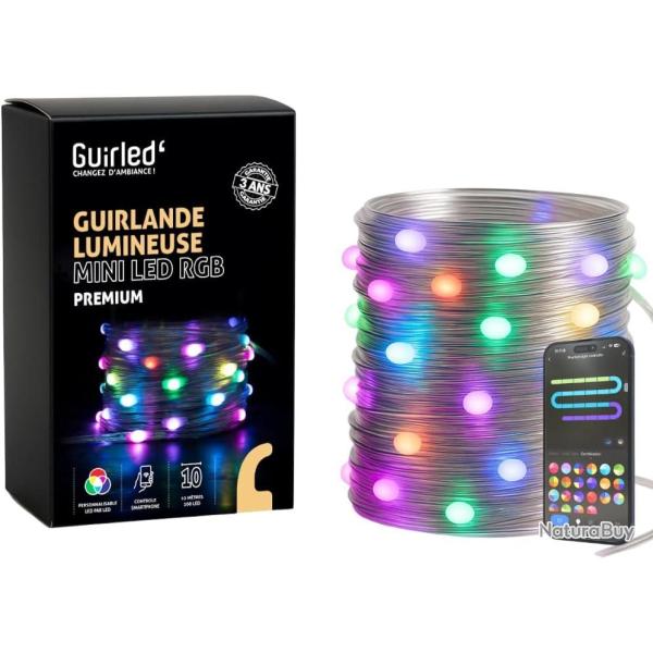 Guirlande lumineuse wifi mini LED RGB Premium USB - Commande Vocale Adaptateur secteur double USB 2A
