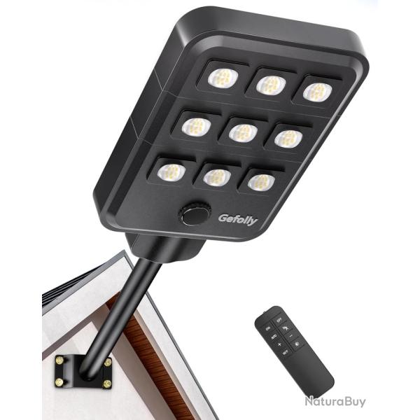 Lampadaire Solaire Exterieur, lumi�re solaire ext�rieure Cr�puscule � l'Aube IP68 �clairage 6500K in