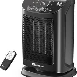 Chauffage d'appoint, 1500W PTC Chauffage Soufflant, T&eacute;l&eacute;commande, 3 Modes Chauffants, Thermostat, Mi
