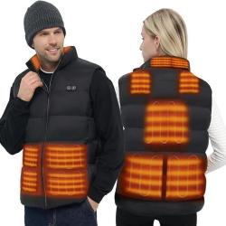 Veste Chauffante Homme Femme Taille XL Gilet Chauffant avec 3 Niveaux de Chauffage, 10 Zones de Chau