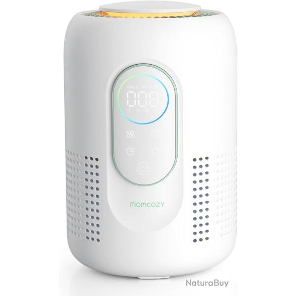 Purificateur d'air pour chambre d'enfant Momcozy, syst�me � 4 filtres, moniteur et �cran indiquant e