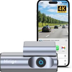 Dash Cam 4K Record Front - 123&deg; Dash Camera WiFi & App Control, Dashcam with Night Vision, G-Sensor,