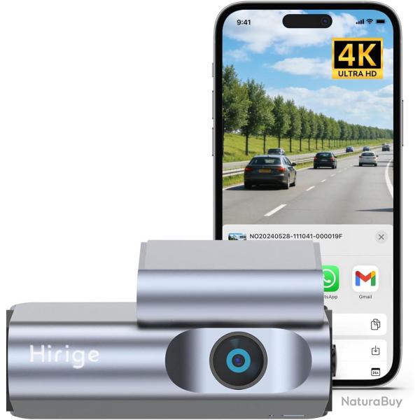 Dash Cam 4K Record Front - 123� Dash Camera WiFi & App Control, Dashcam with Night Vision, G-Sensor,