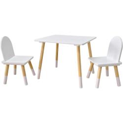 Ensemble Table et Chaises pour Enfants Gar&ccedil;ons Filles, Table d'Activit&eacute;s en Bois, Id&eacute;al pour La Sall