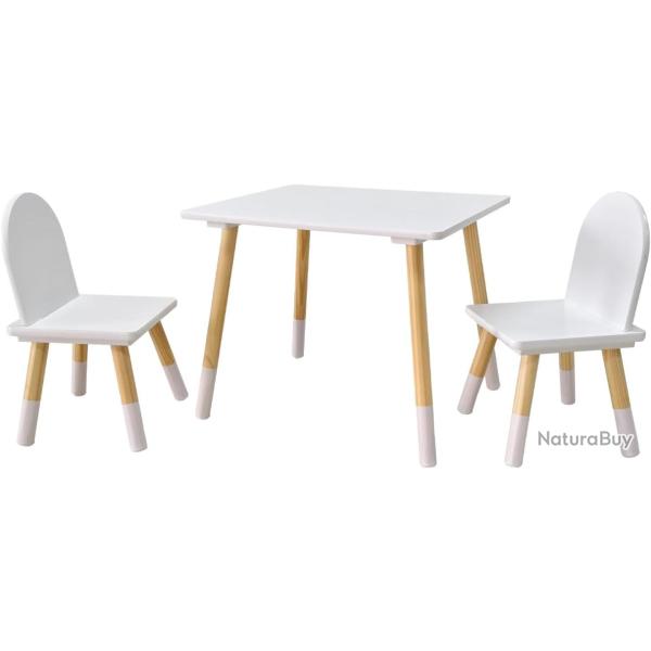 Ensemble Table et Chaises pour Enfants Gar�ons Filles, Table d'Activit�s en Bois, Id�al pour La Sall