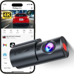 REDTIGER F11 Dashcam Voiture 4K, WiFi & Contr&ocirc;le via App, Vision Nocturne, WDR, Mini Cam&eacute;ra Embarqu&eacute;