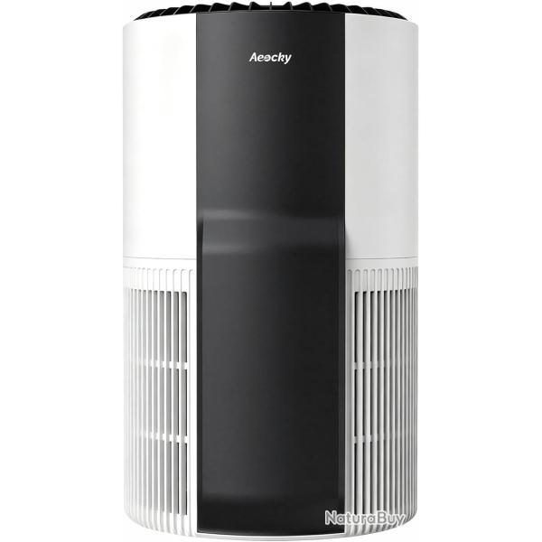 Purificateur d'air avec filtre 5-en-1 et pr�filtre lavable pour grandes pi�ces - �limine pollen, fum