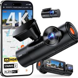 VANTRUE N4 Pro S Dashcam Voiture 3 Canaux 4K+1080P+1440P Avant Int Arri&egrave;re STARVIS2, HDR, Vue 360&deg;,