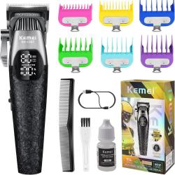 Tondeuse &agrave; cheveux professionnelle pour homme Tondeuse &agrave; cheveux &eacute;lectrique sans fil avec lame en T