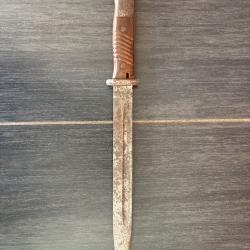 Titre de l'annonce :Ba&iuml;onnette Allemande Mauser S84/98 - Plaquettes Bak&eacute;lite - Kar98 WW2