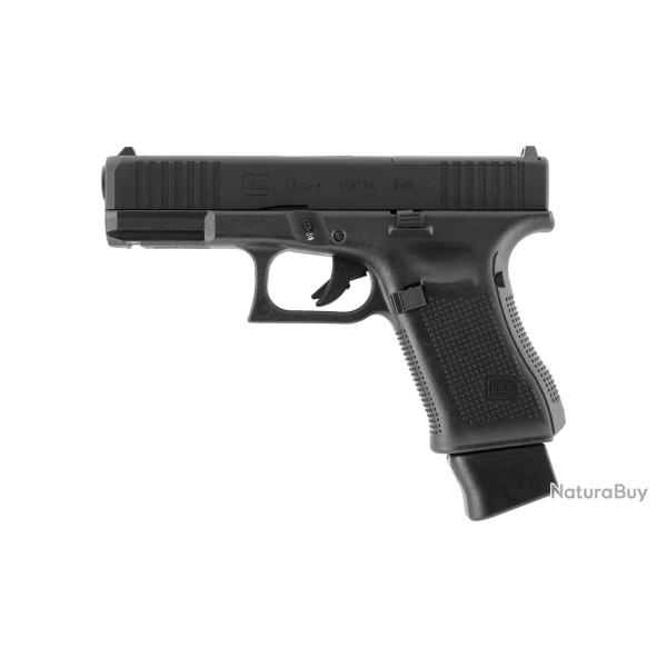 Pistolet Glock 19 Gen5 MOS BBS 6mm CO2 1J Black avec 4 Interfaces