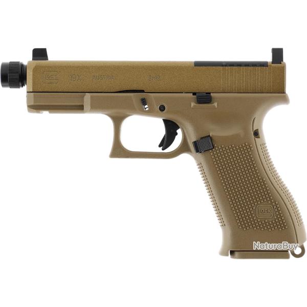 Pistolet Glock 19X MOS CO2 Calibre 4.5mm BB moins de 3.0 J Coyote