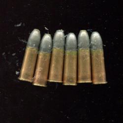 Lot six cartouches 7.5 mm pour Revolver Suisse, Norv&eacute;gien et Su&eacute;dois - PRIX PORT COMPRIS