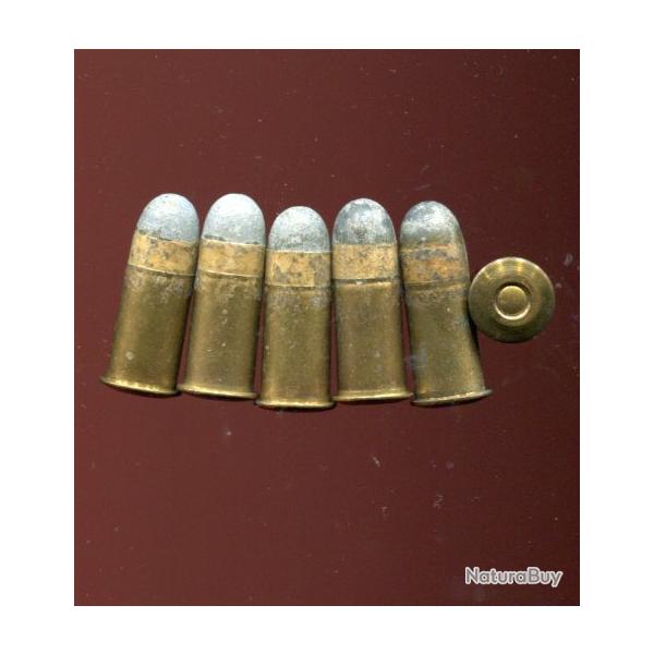Lot de 6 cartouches originales 10.4 mm Revolver Suisse 1878 - PRIX PORT COMPRIS