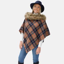 Poncho en tweed Femme - Elana - Grace and Dotty - Taille unique / Orange