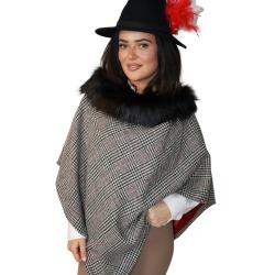 Poncho en tweed Femme - Esther - Grace and Dotty - Taille unique / Beige