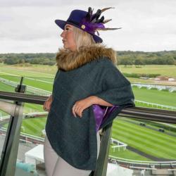 Poncho en tweed Femme - Olivia - Grace and Dotty - Taille unique / Violet