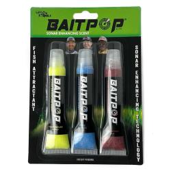 Attractant BaitPop Elite Pro Pack X3 20ml Chartreuse Shad, Blue Garlic, Crawfish Red
