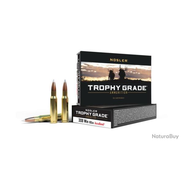 NOSLER 308WIN 165GR ACCUBOND TROPHY GRADE