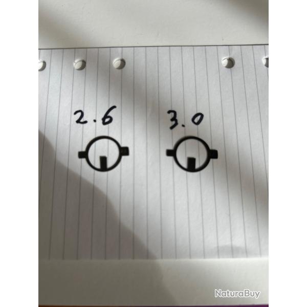 Lot de 2 guidons � lame feinwerbau