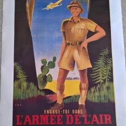 Affiche Arm&eacute;e de l'air Troupes Coloniales