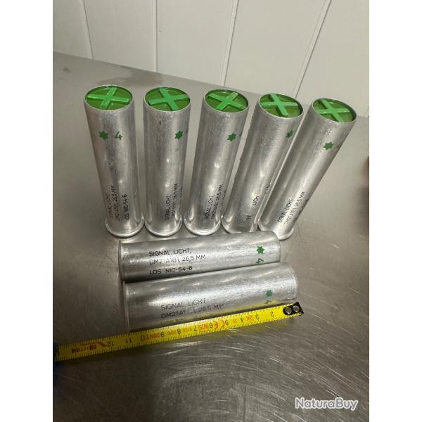 Lot x 7 Fus�e calibre 4 26.5mm  pour lance fus�e ww1 ww2 lp42 lp34
